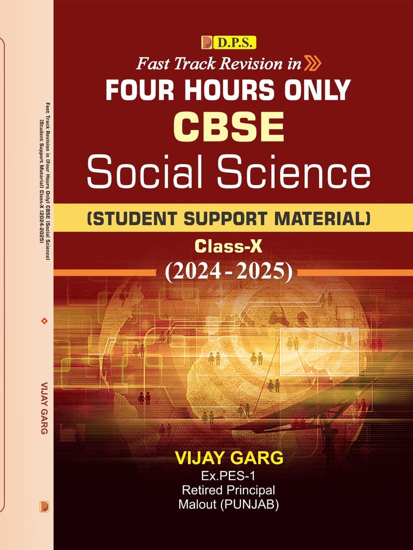Fast Track Revision in Four Hours Only CBSE Social Science (Student Support Material) Class-X (2024-2025)
